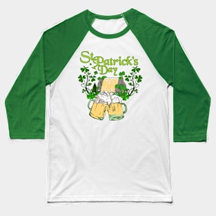 St Patricks Day Pilsen Beer Waterfall Baseball T-Shirt